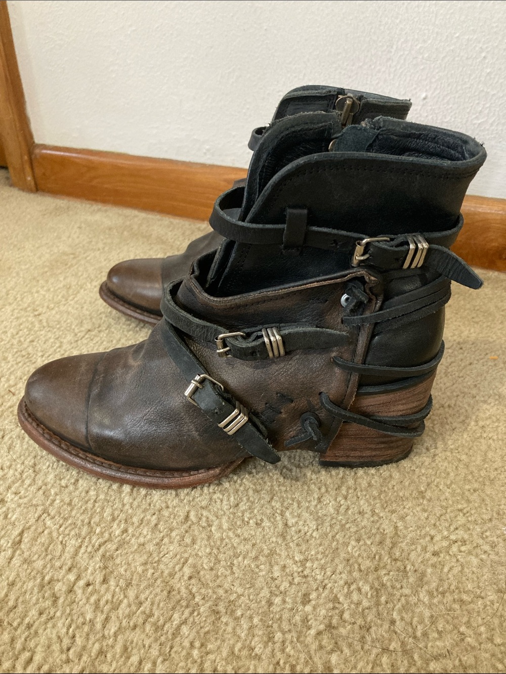 Freebird Black Crue Boots Size 8